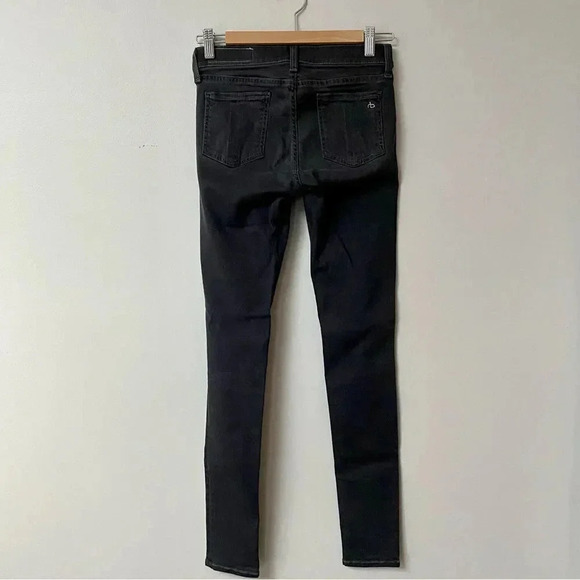Rag & Bone Legging Jeans 27 Premier Dark Charcoal Gray Modal Blend Skinny Fit - Picture 7 of 12